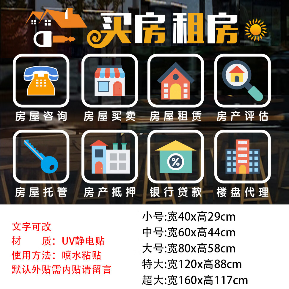 玻璃门上的创意营销 静电贴纸让房屋租赁公司脱颖而出